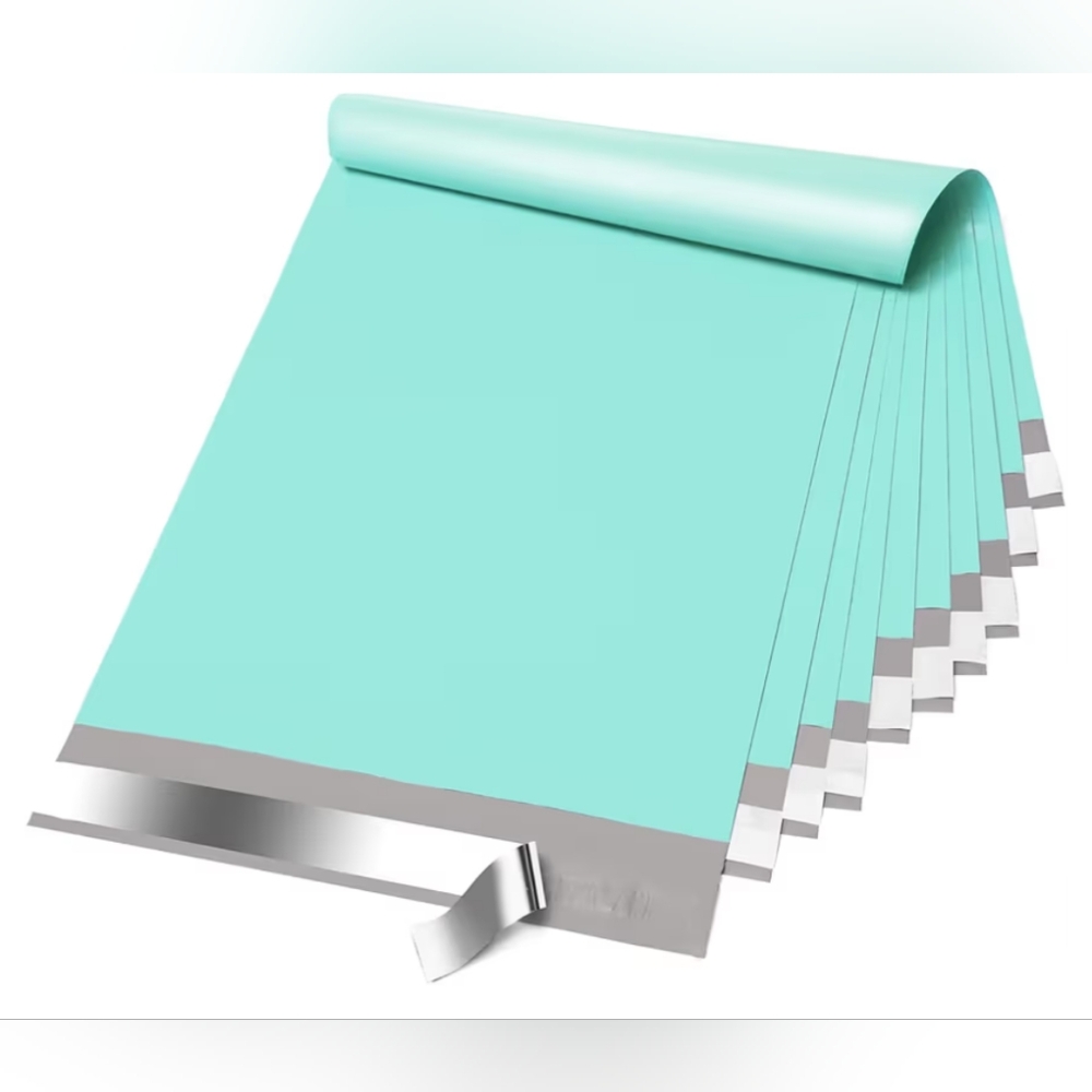 (25) Teal Poly Mailers 10x13